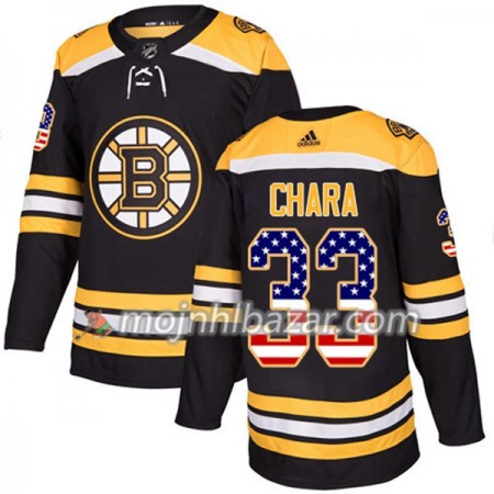 Dresovi Boston Bruins Zdeno Chara 33 Adidas 2017-2018 Crna USA Flag Fashion Authentic - Muške Dresovi Boston Bruins Zdeno Chara 33 Adidas 2017-2018 Crna USA Flag Fashion Authentic - Muške
